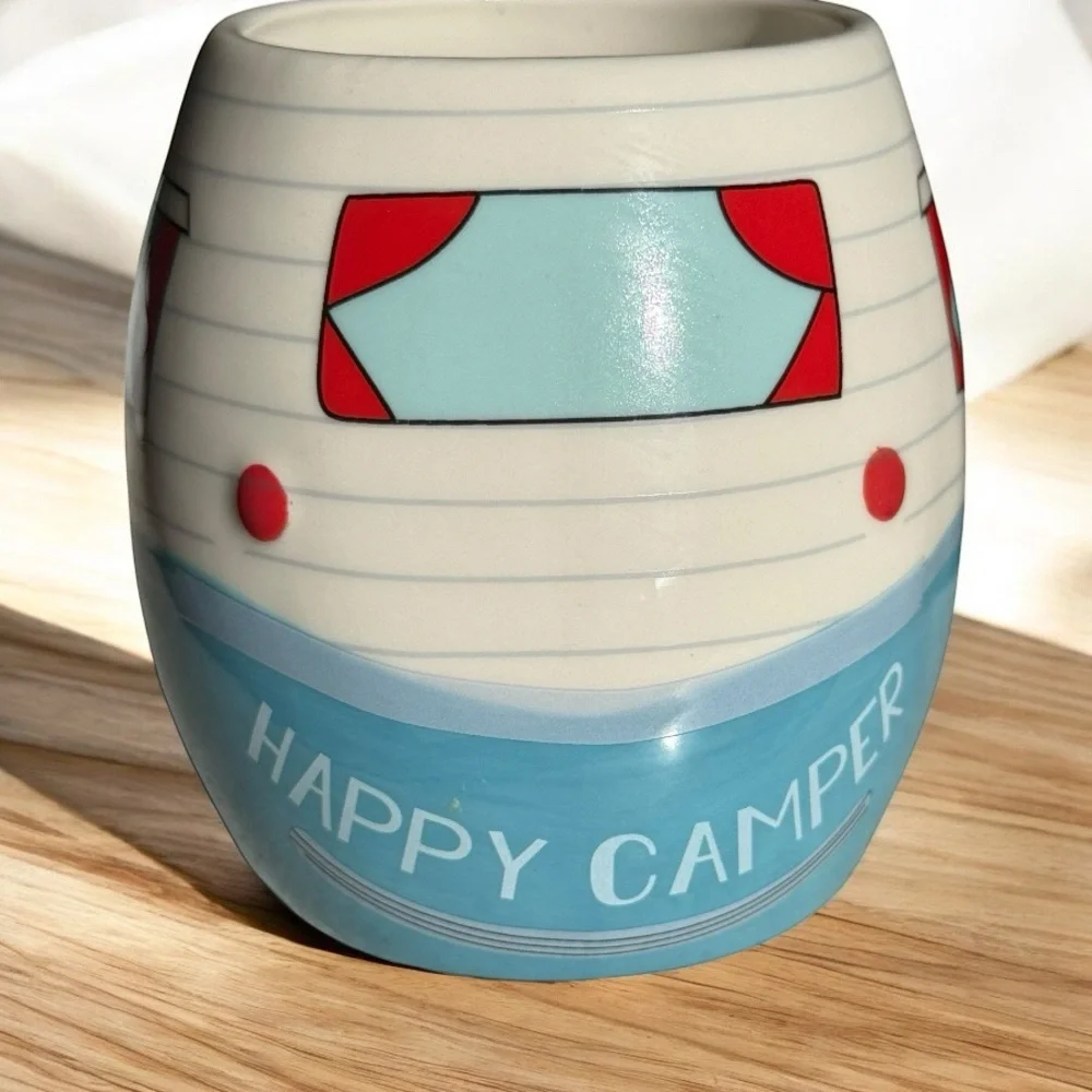 BASS PRO SHOPS HAPPY CAMPER CERAMIC MUG – 16 OZ CAMPER VAN DESIGN